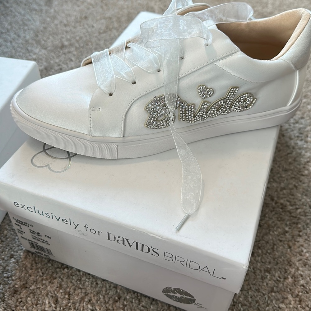 Betsy Johnson X Davids bridal bride sneakers